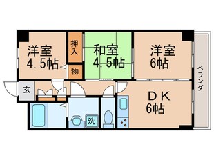 メインハイツ中央の物件間取画像